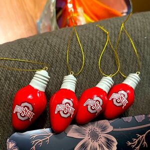 Ohio State Red Christmas Ornaments